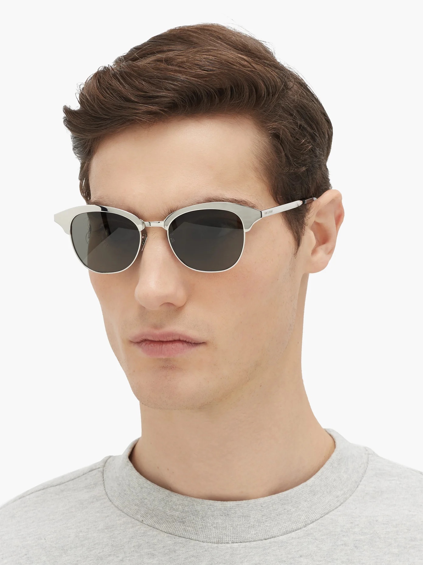 D-frame metal and acetate sunglasses - 2