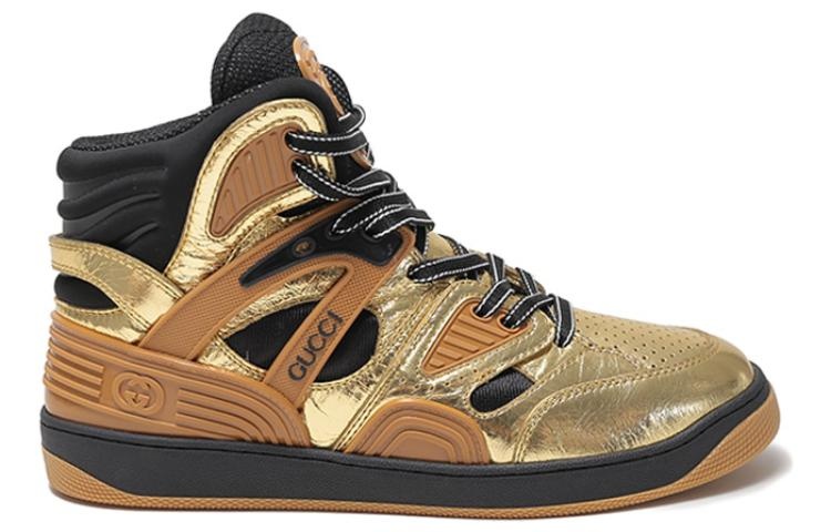 Gucci Basket Sneakers 'Tan Gold Black' 724005-AABB8-8047 - 2