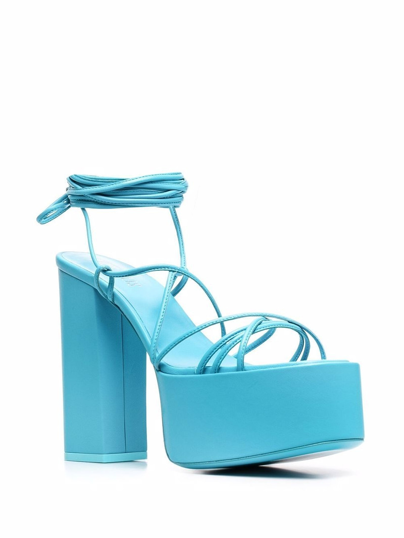 PARIS TEXAS tie-detail open-toe platform sandals outlook