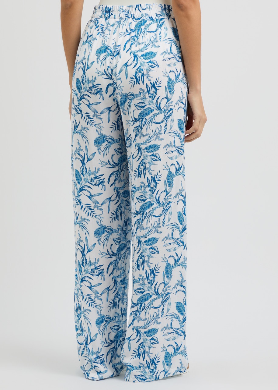 Melissa Odabash Olivia Floral-print Wide-leg Trousers - 3