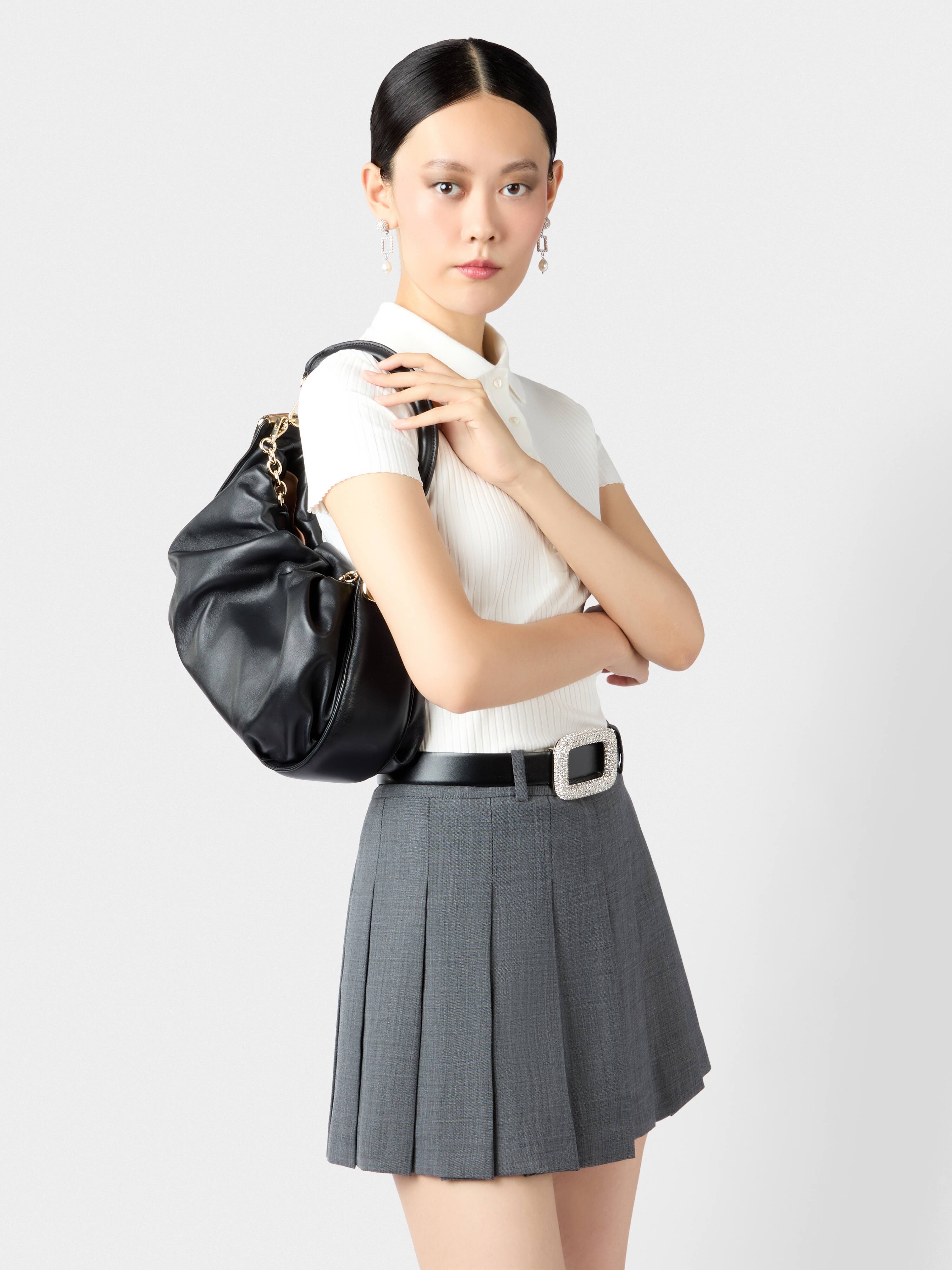 Hobo Viv' Choc Royal Medium Bag in leather - 9