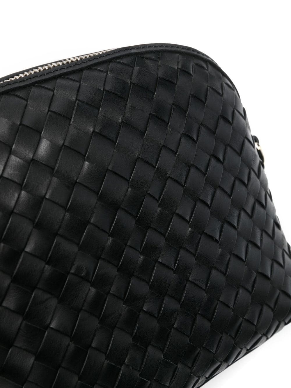 woven leather shoulder bag - 4