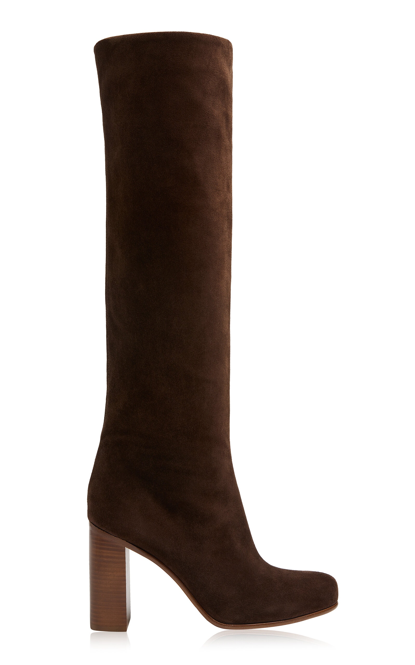 Willow Knee-High Suede Leather Boots brown - 1