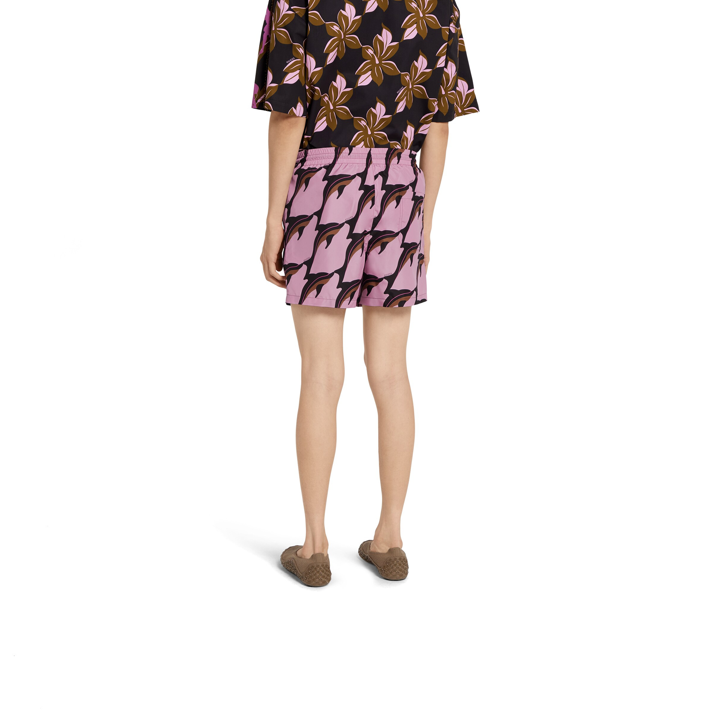 Printed technical poplin swim short - 4