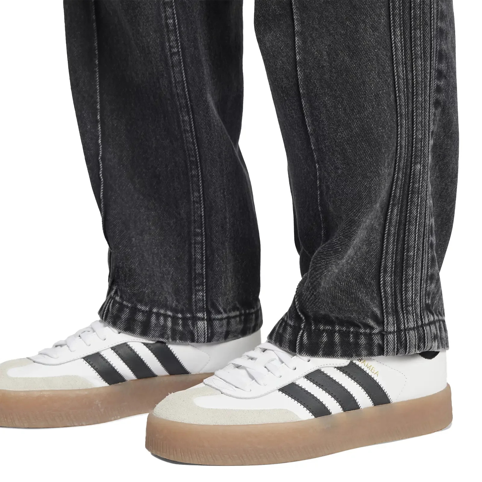 Premium Essentials Denim Straight Leg Pants "Black" - 4