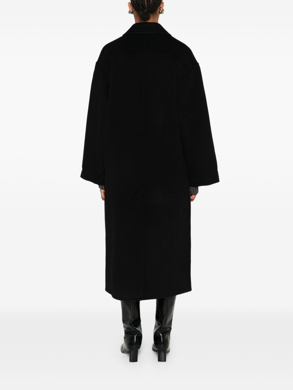 double-breasted wool coat - 4