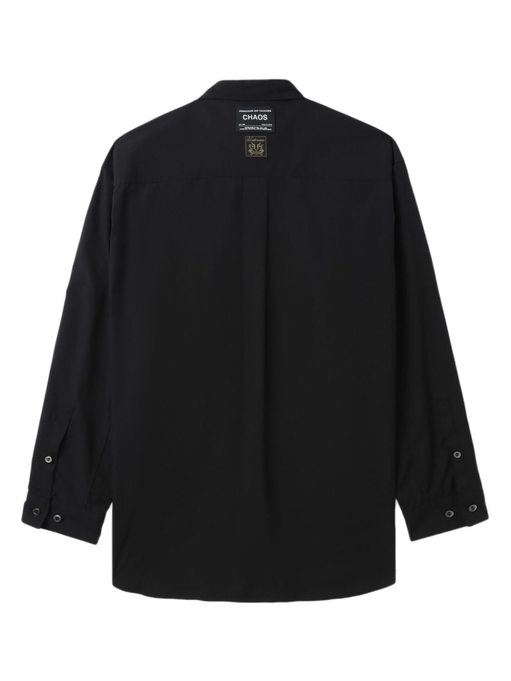 logo-patch cotton-blend shirt - 6