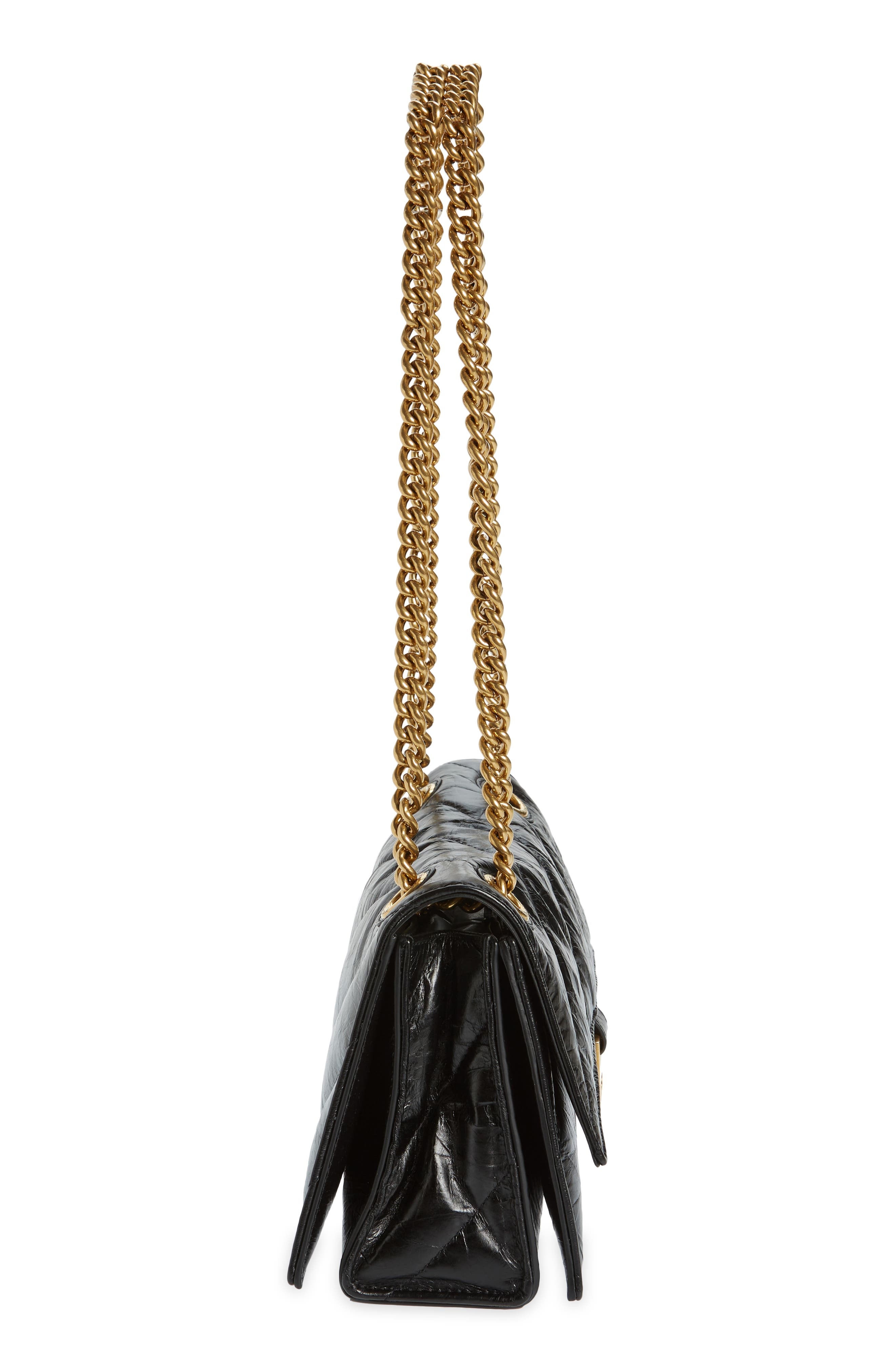 Crush Quilted Leather Shoulder Bag - 6