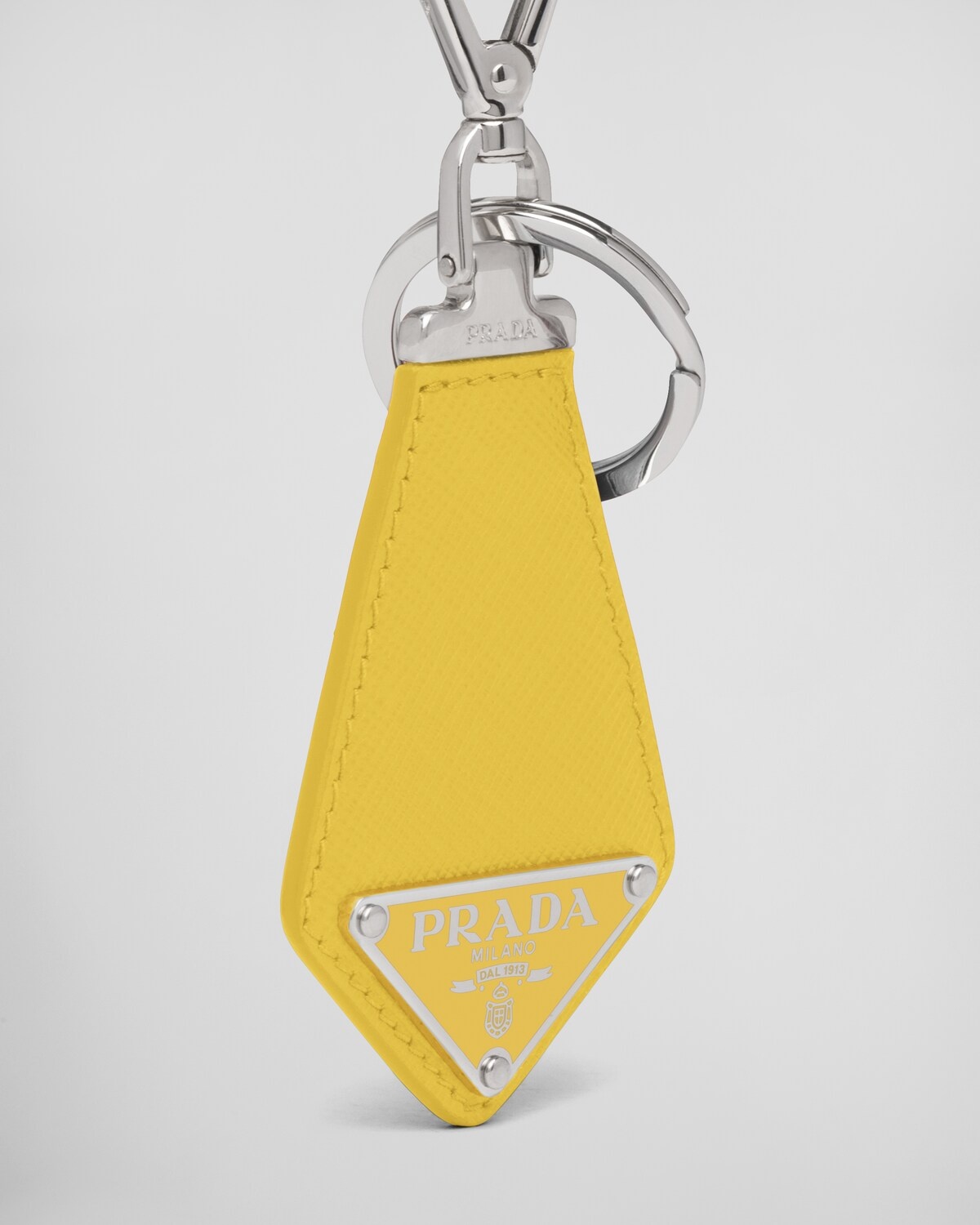 Saffiano leather keychain - 2