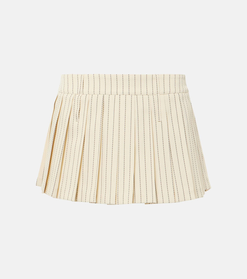 Blake pleated pinstripe twill miniskirt - 1