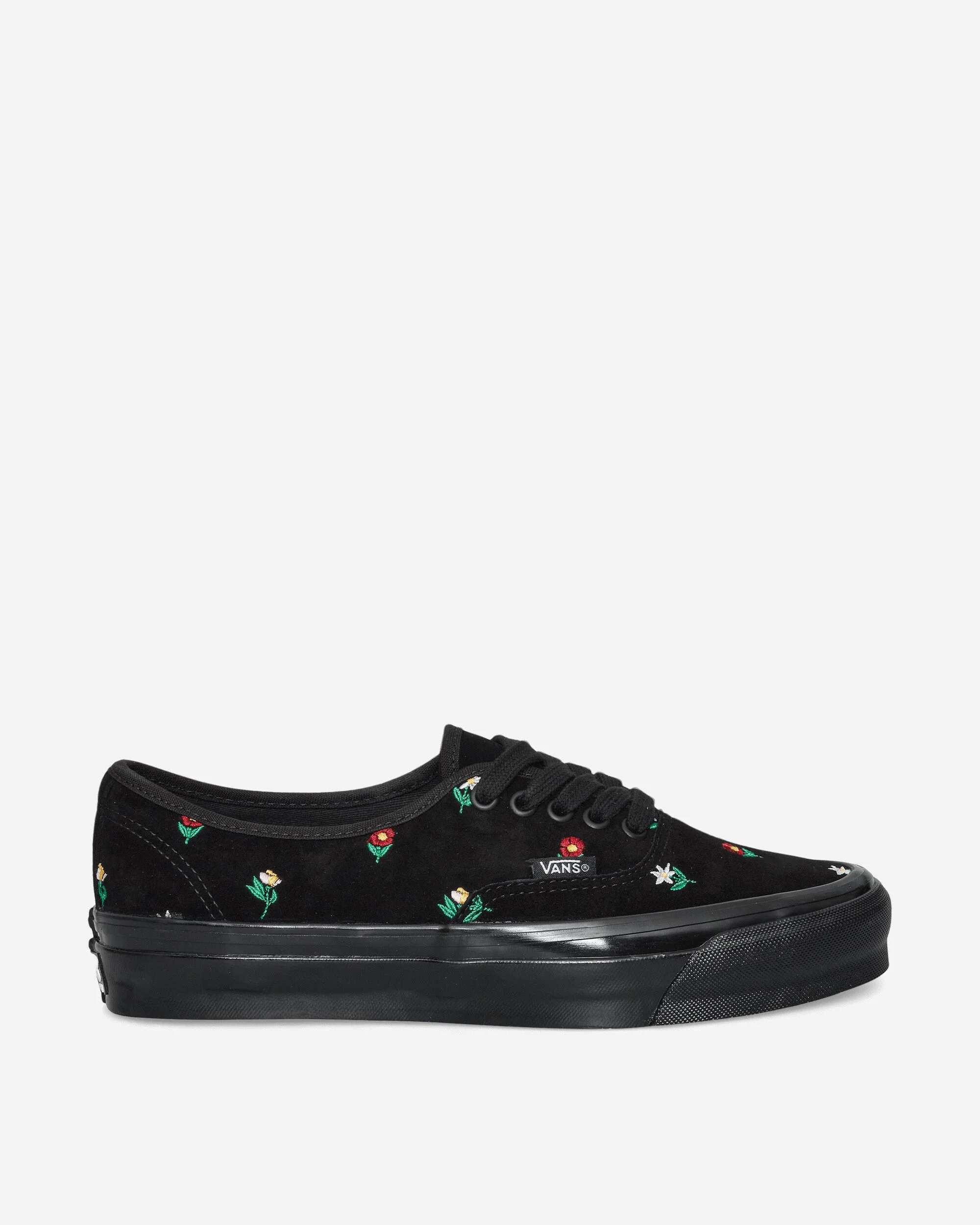 Authentic 44 Embroidery Sneakers Flower Print Black - 1