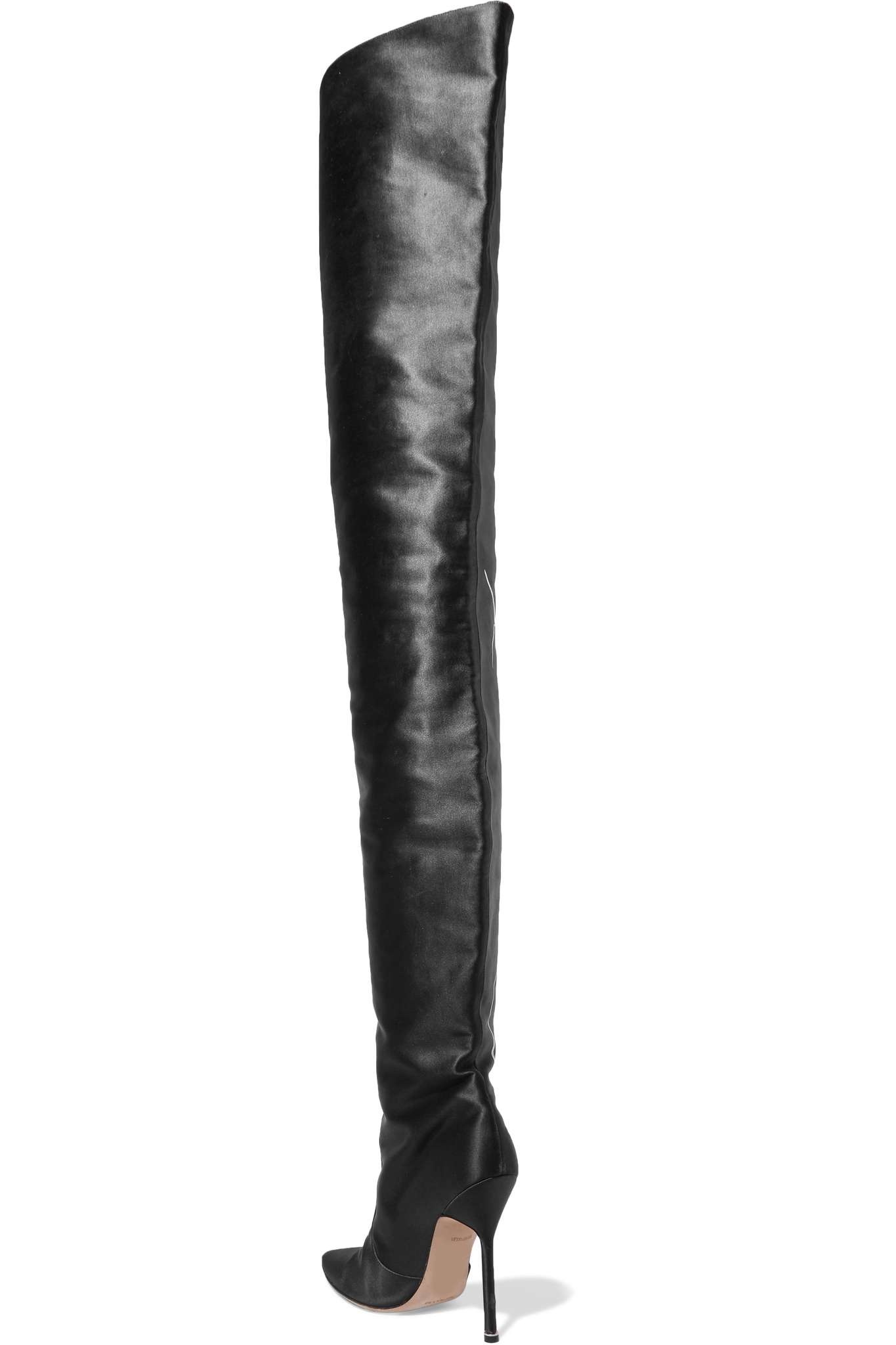 + Manolo Blahnik printed satin thigh boots - 3
