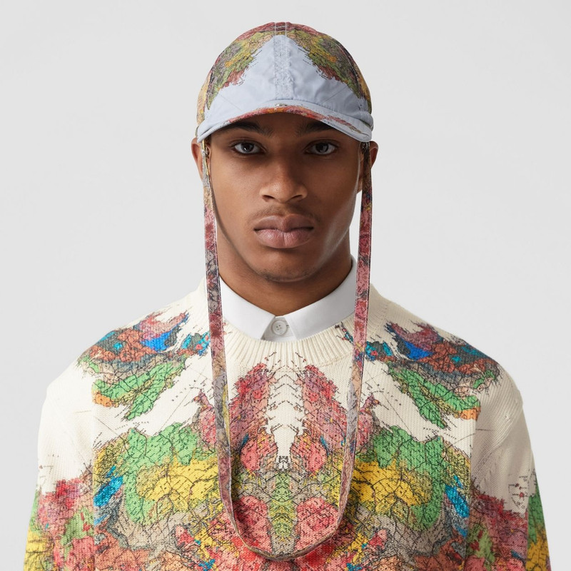 Map Print Cotton Sweater 3