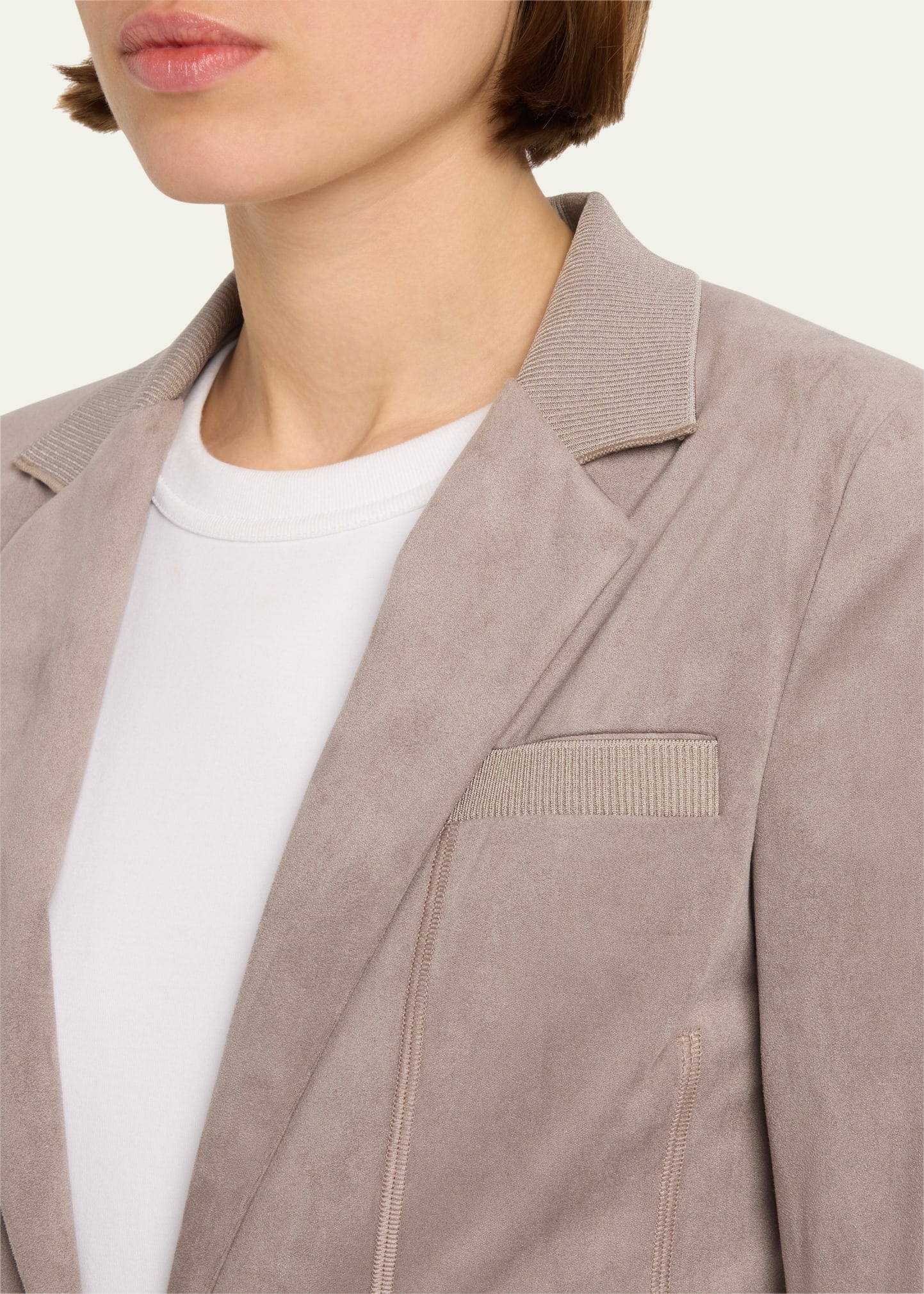 Ultra-Suede Tailored Blazer Jacket - 5