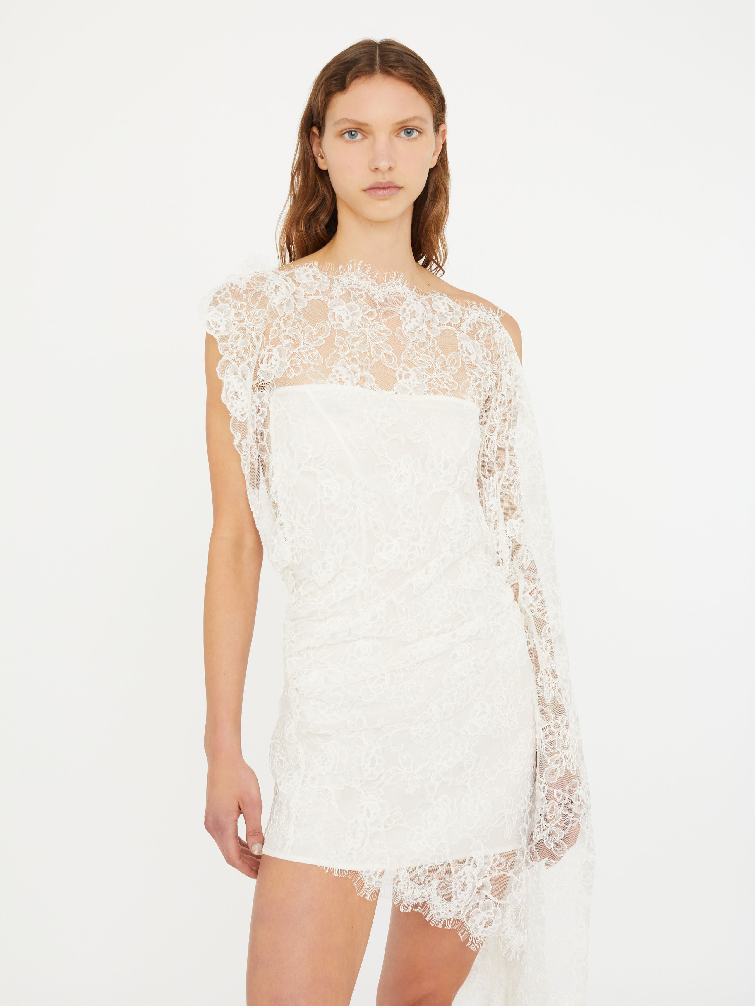 Floating Lace Mini Dress - 4