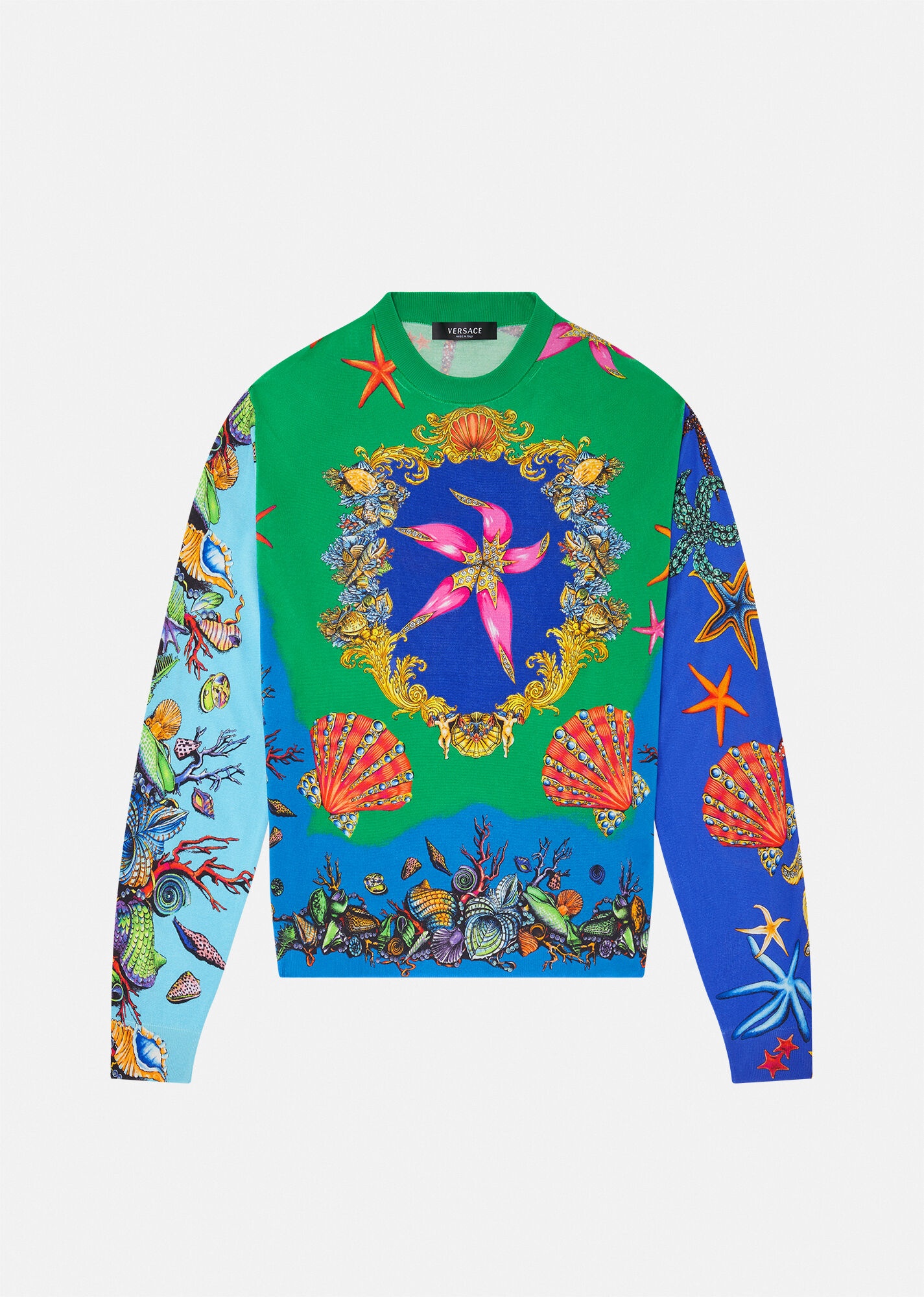 Trésor de la Mer Print Silk Sweater - 1