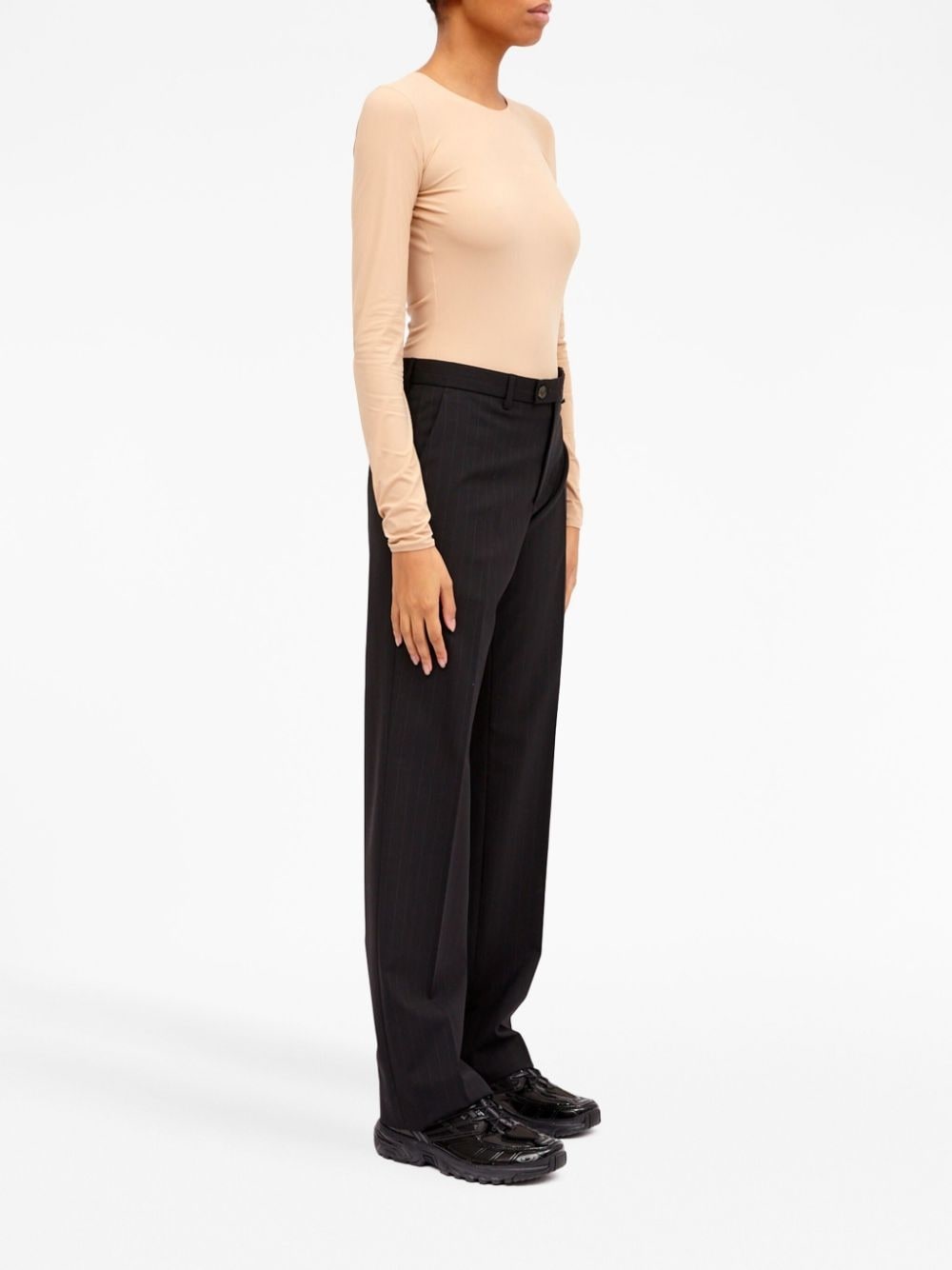 single-stitch logo tailored trousers - 3