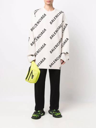 BALENCIAGA logo-print jumper outlook