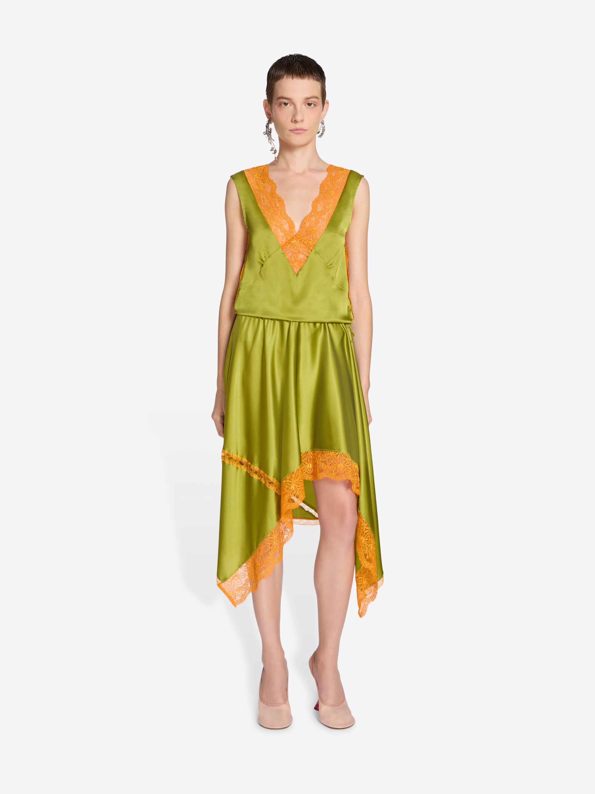 ASYMMETRICAL SILK SKIRT - 2