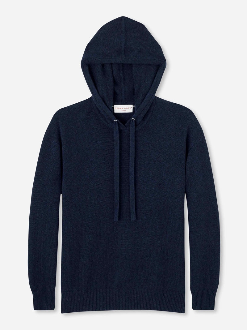 Women's Relaxed Pullover Hoodie Daphne Cashmere Navy - 1