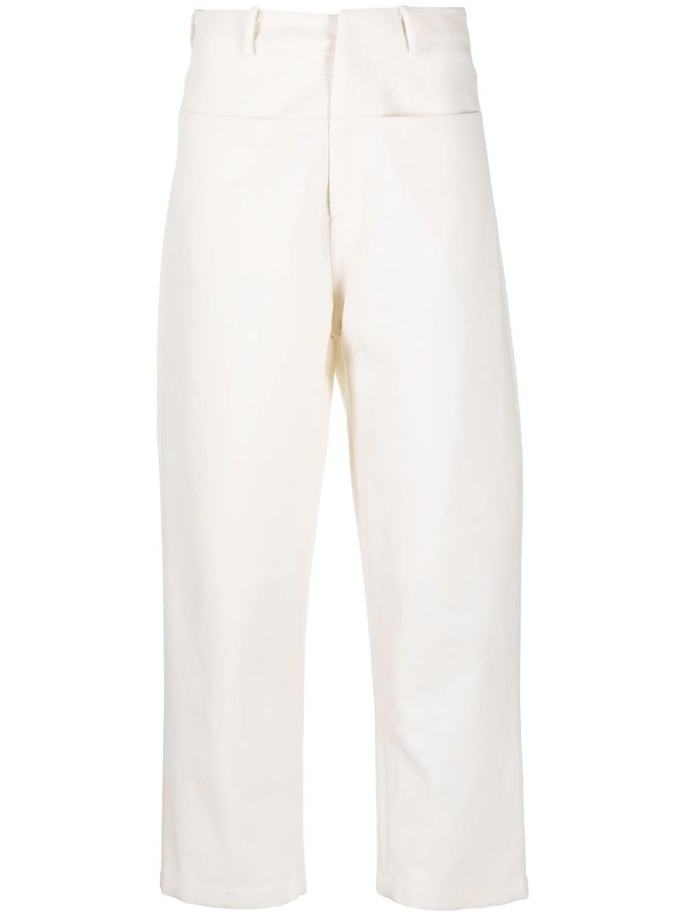 cropped straight-leg trousers - 1