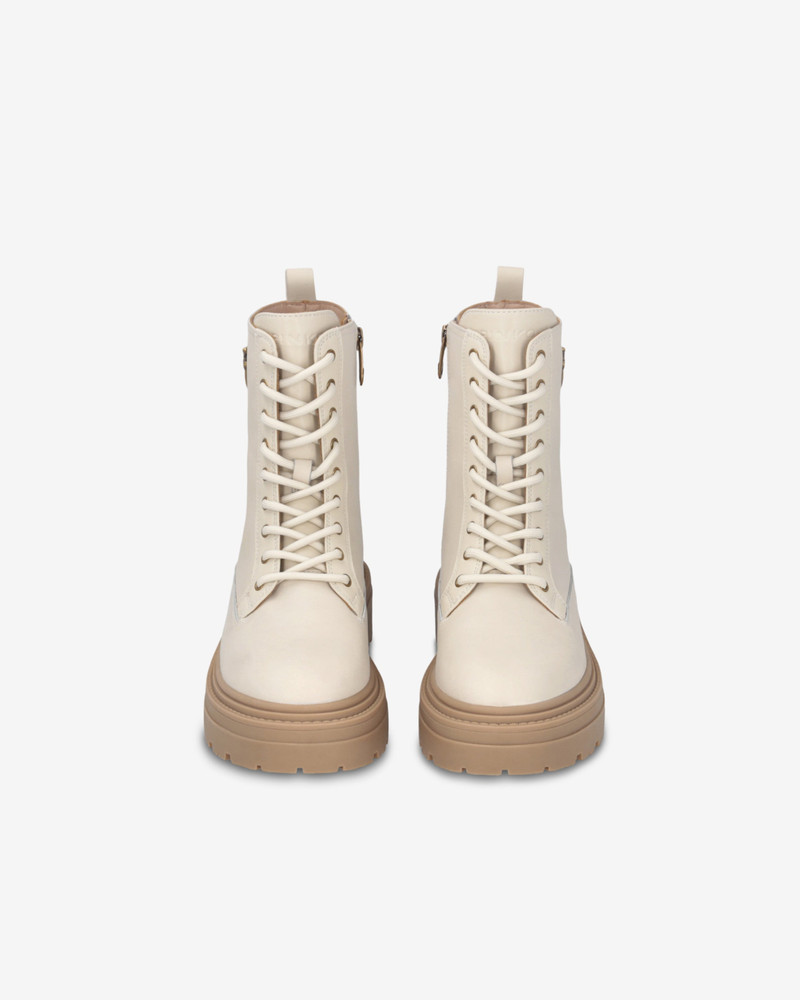 LEATHER COMBAT BOOTS WITH METAL LOGO 8