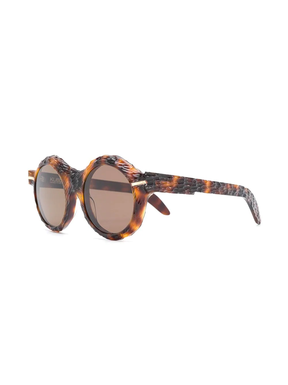 textured tortoiseshell frame sunglasses - 2