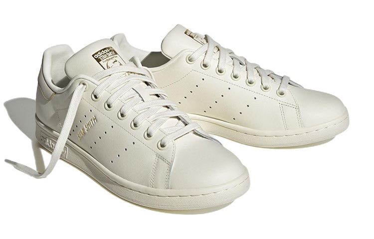 (WMNS) adidas Originals Stan Smith Shoes 'Wonder White / Gold' HQ6645 - 3