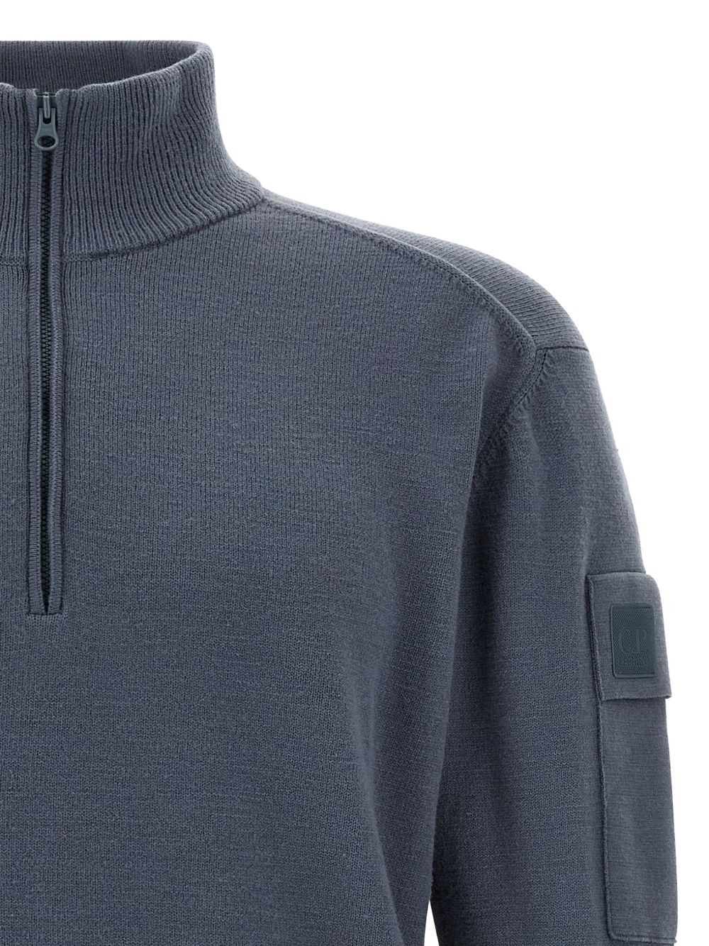high-neck patch-pocket sweater - 3