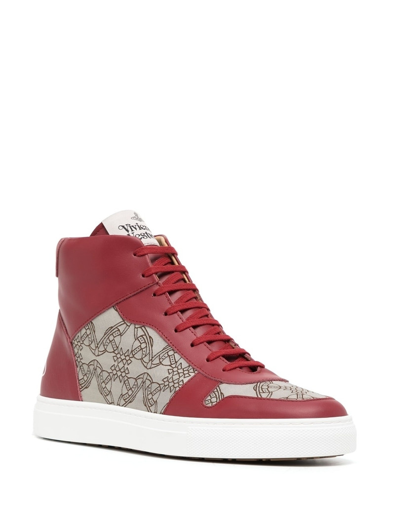 Vivienne Westwood Orb logo high-top sneakers outlook