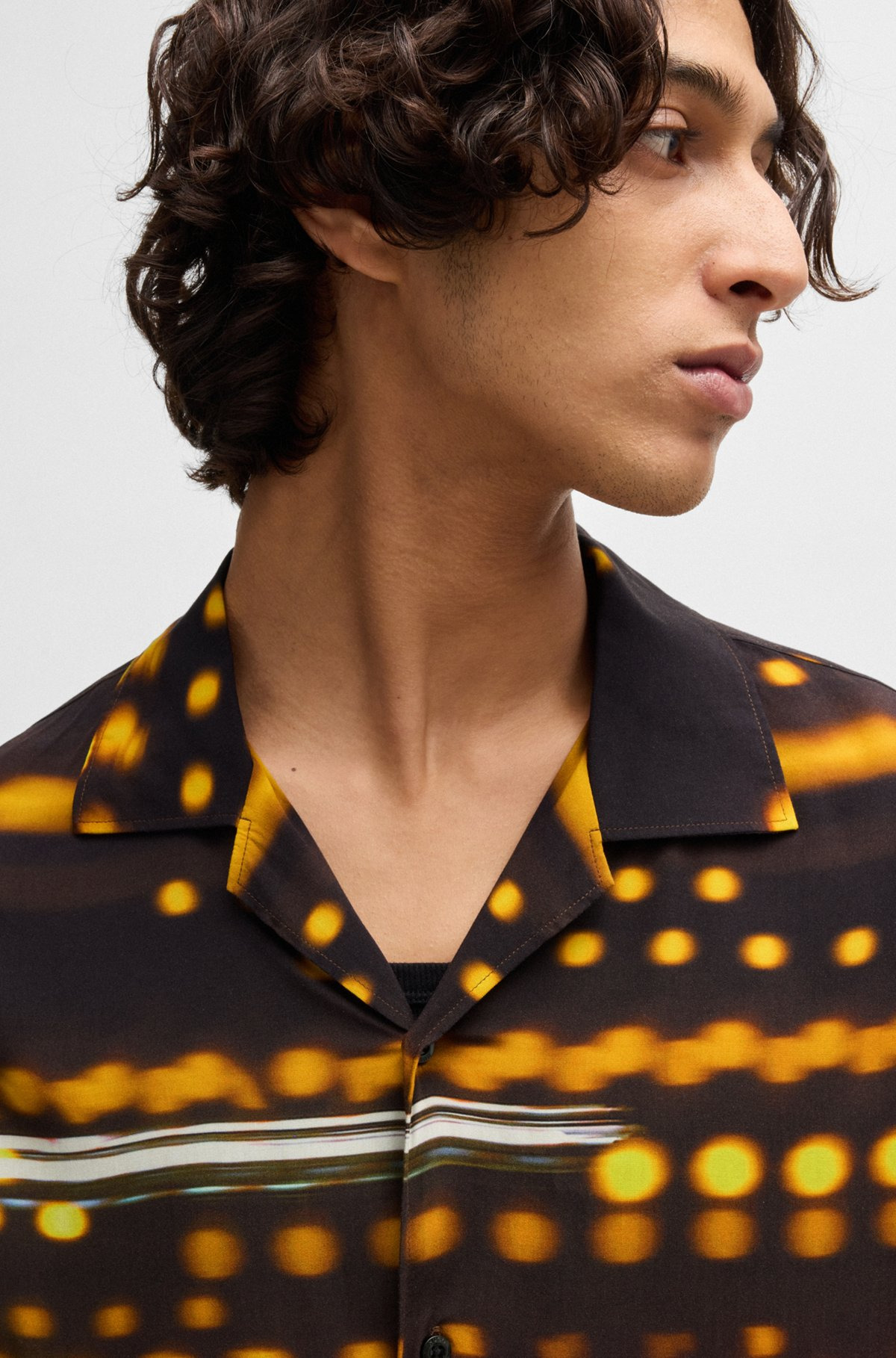 HUGO X RB OVERSIZE-FIT SHIRT WITH RACING PRINT - 3