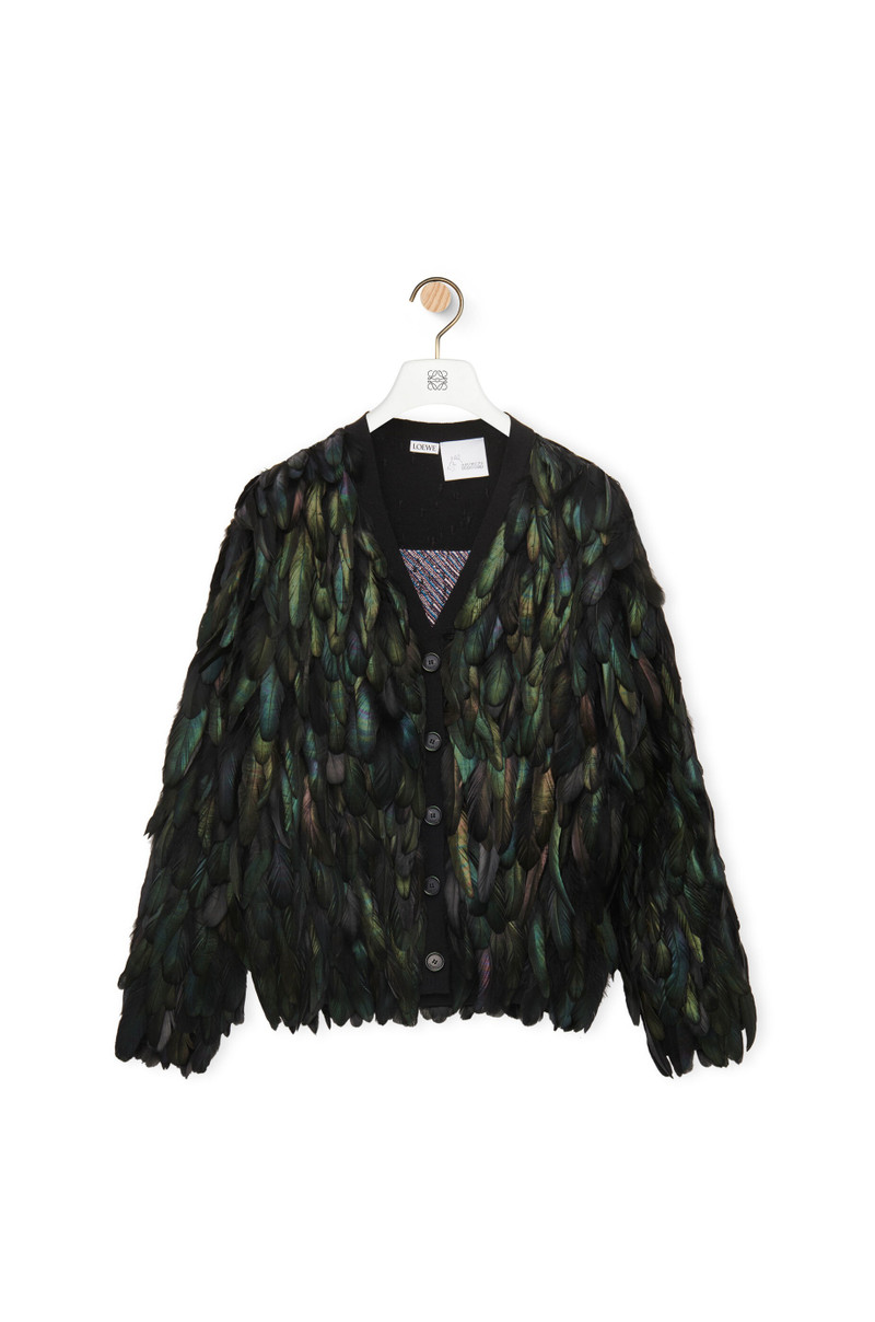 Howl cardigan in wool and feather 1