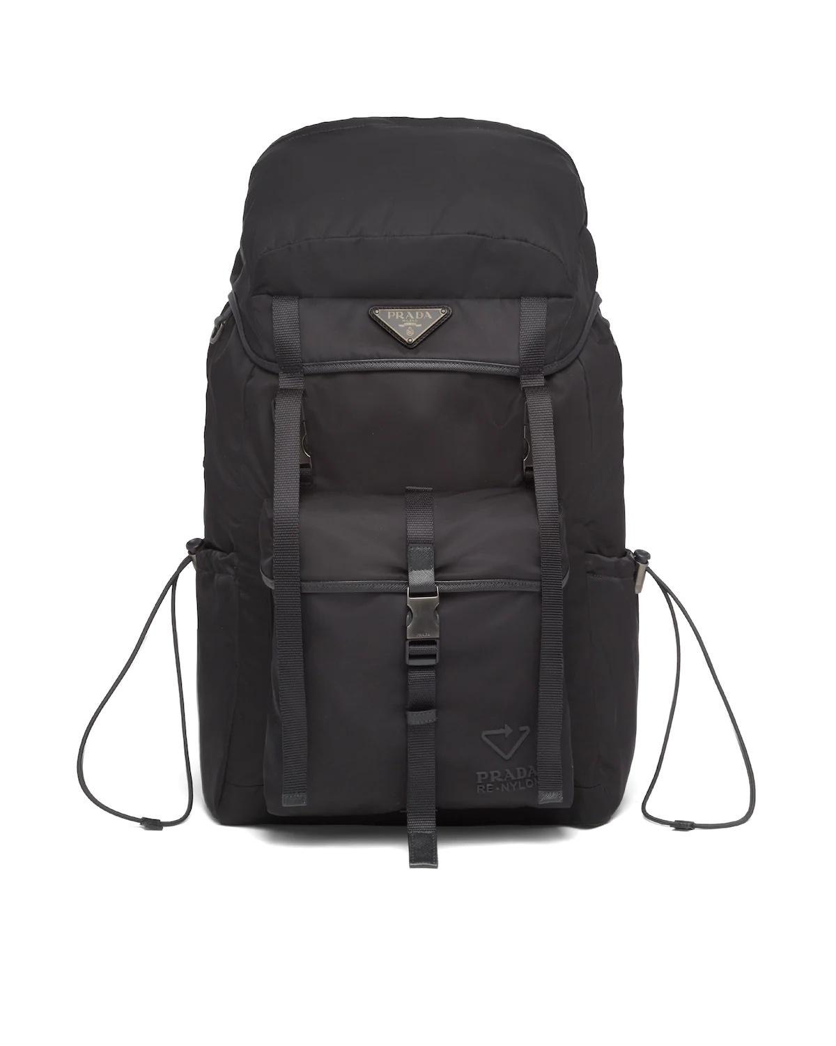 Re-Nylon and Saffiano leather backpack - 1