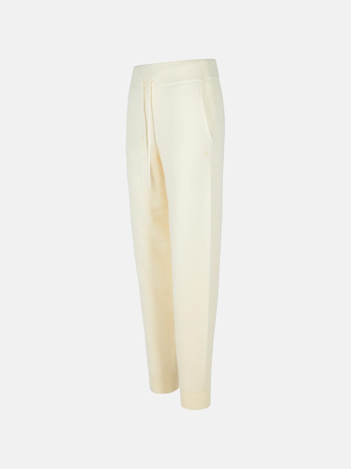 'HESPERO' IVORY CASHMERE TROUSERS - 2