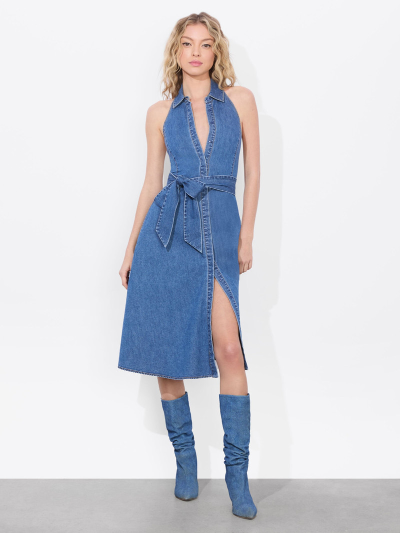 CHASSIDY CHAMBRAY MIDI DRESS 2