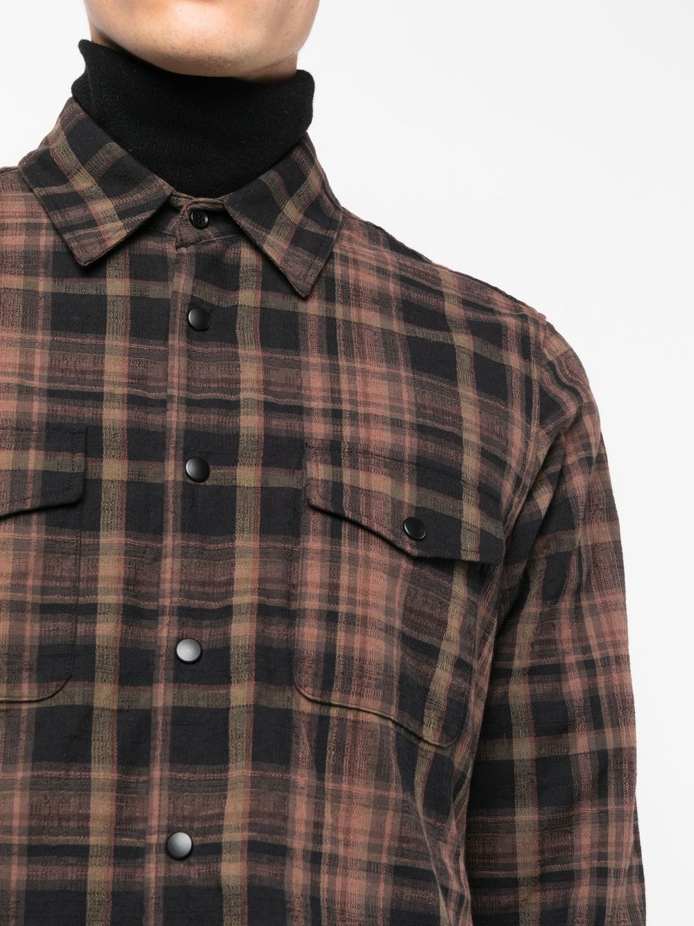 long-sleeve plaid shirt - 5