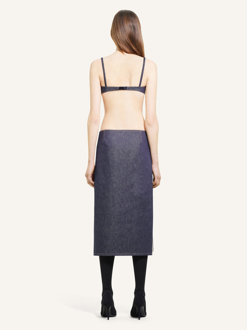 CENTERED POCKET DENIM SKIRT 4