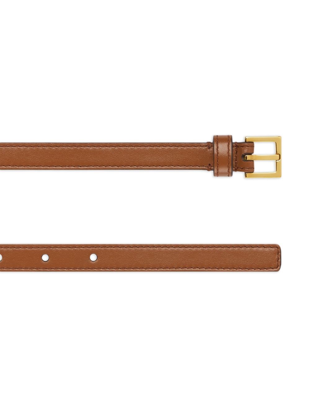 logo leather belt - 2