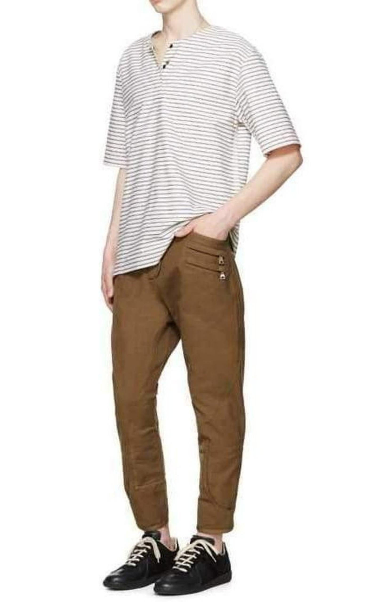 Brown Cropped Trousers - 2