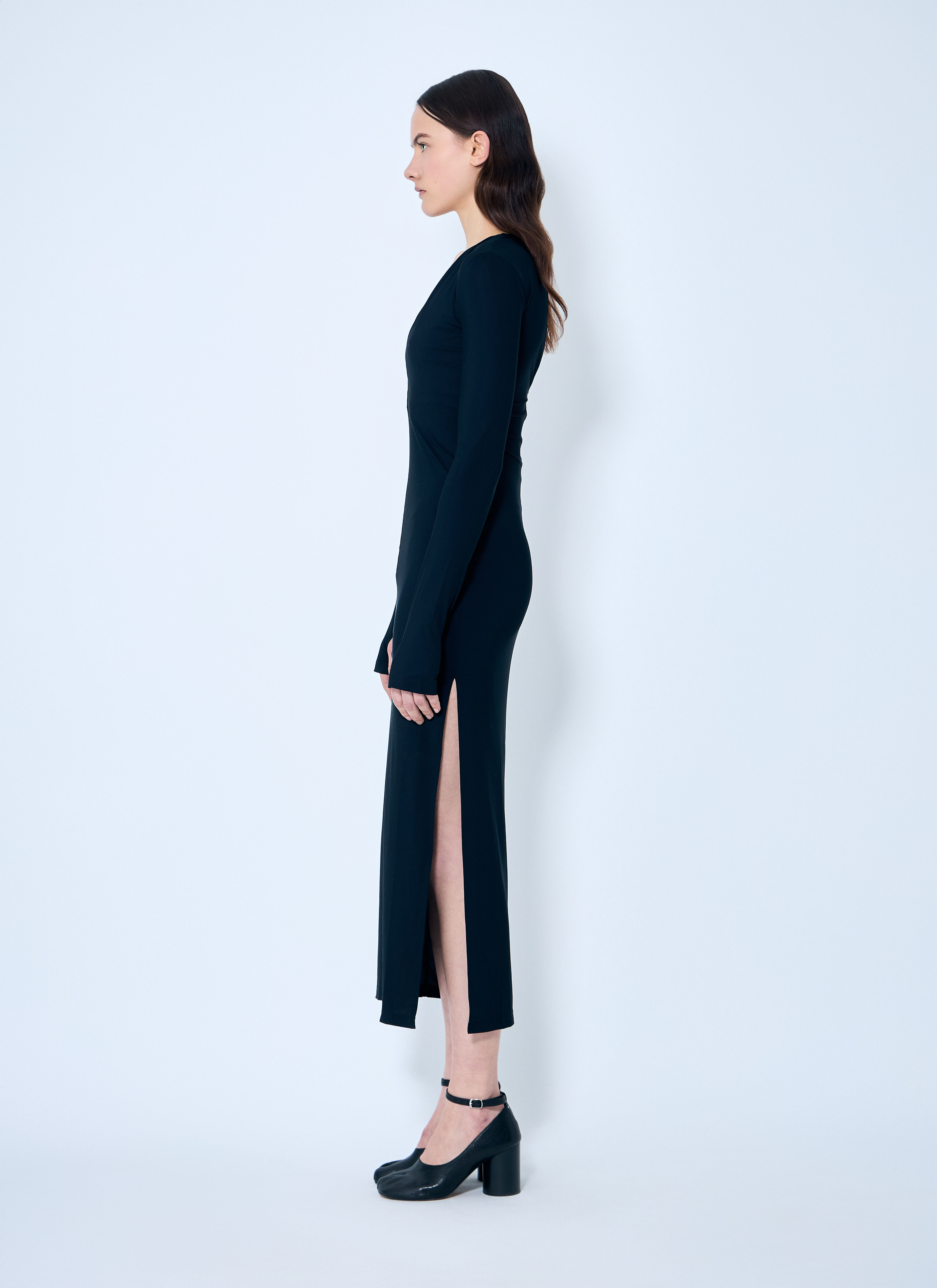 Deep V Neck Dress - 3