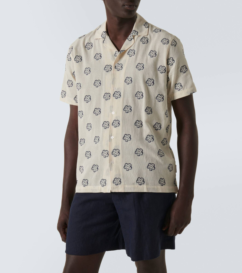 Marne cotton-blend jacquard bowling shirt 3
