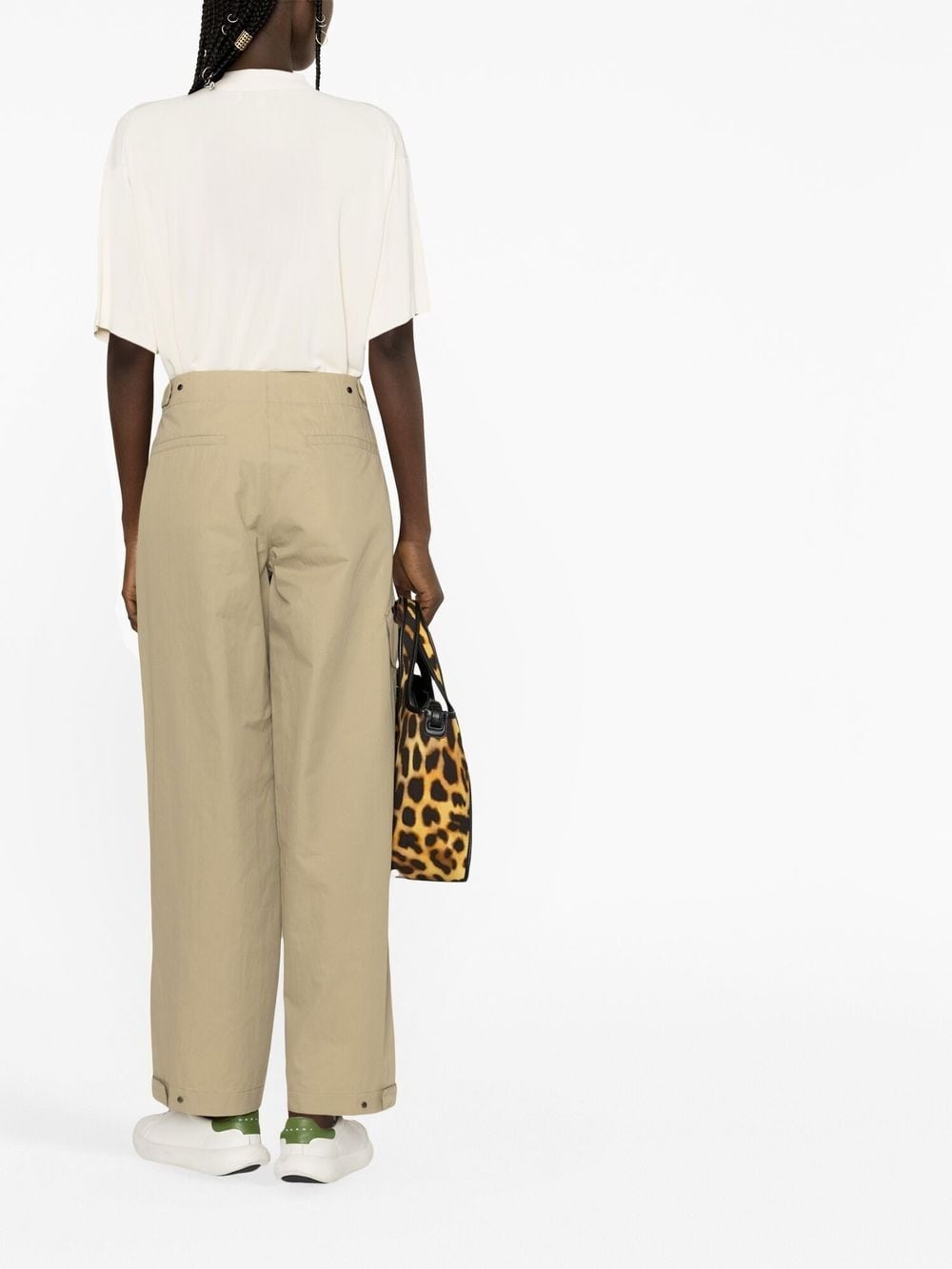 side-patch pocket cropped trousers - 4
