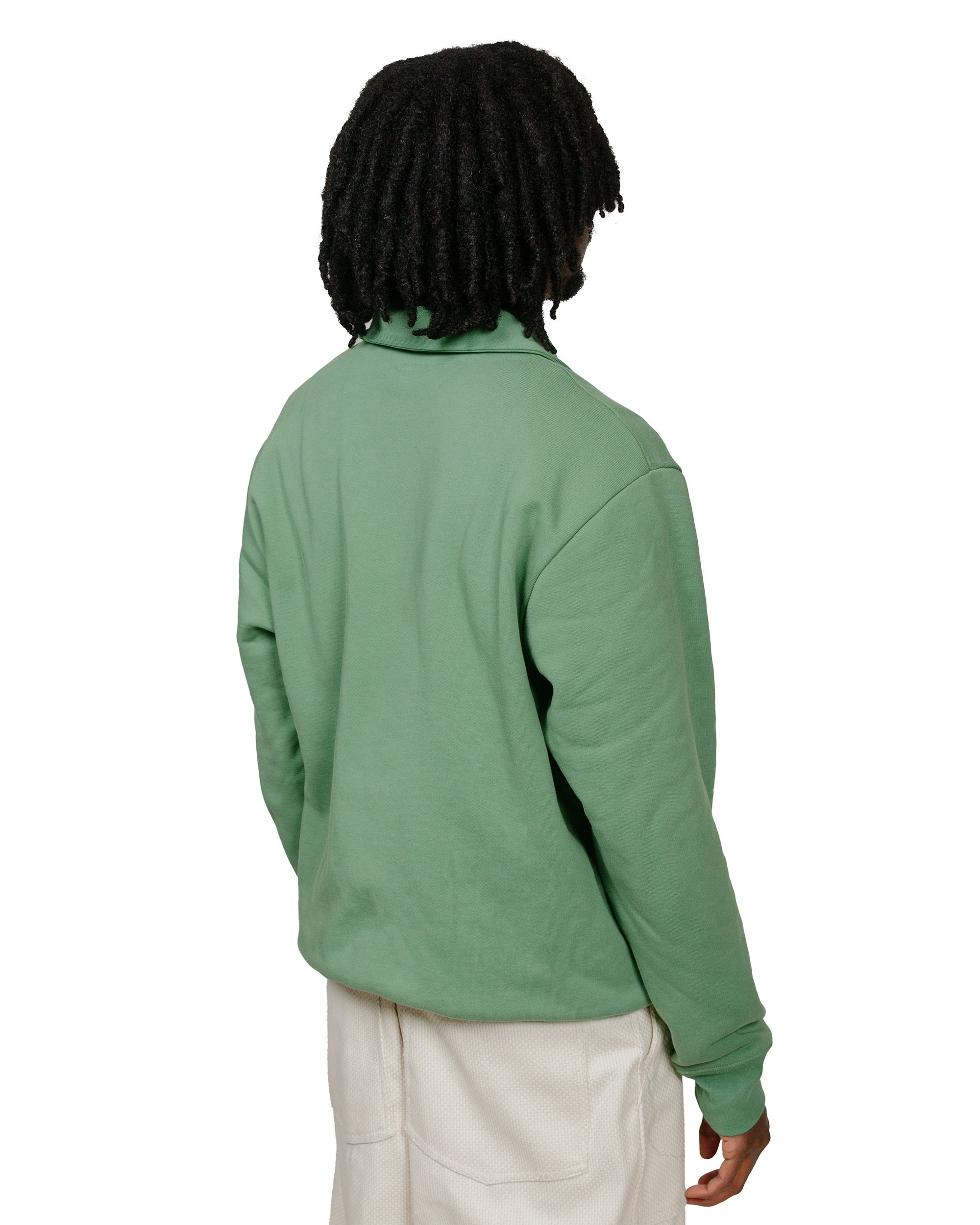 Lost & Found Quarter Zip Sweatshirt Faded Green - 3