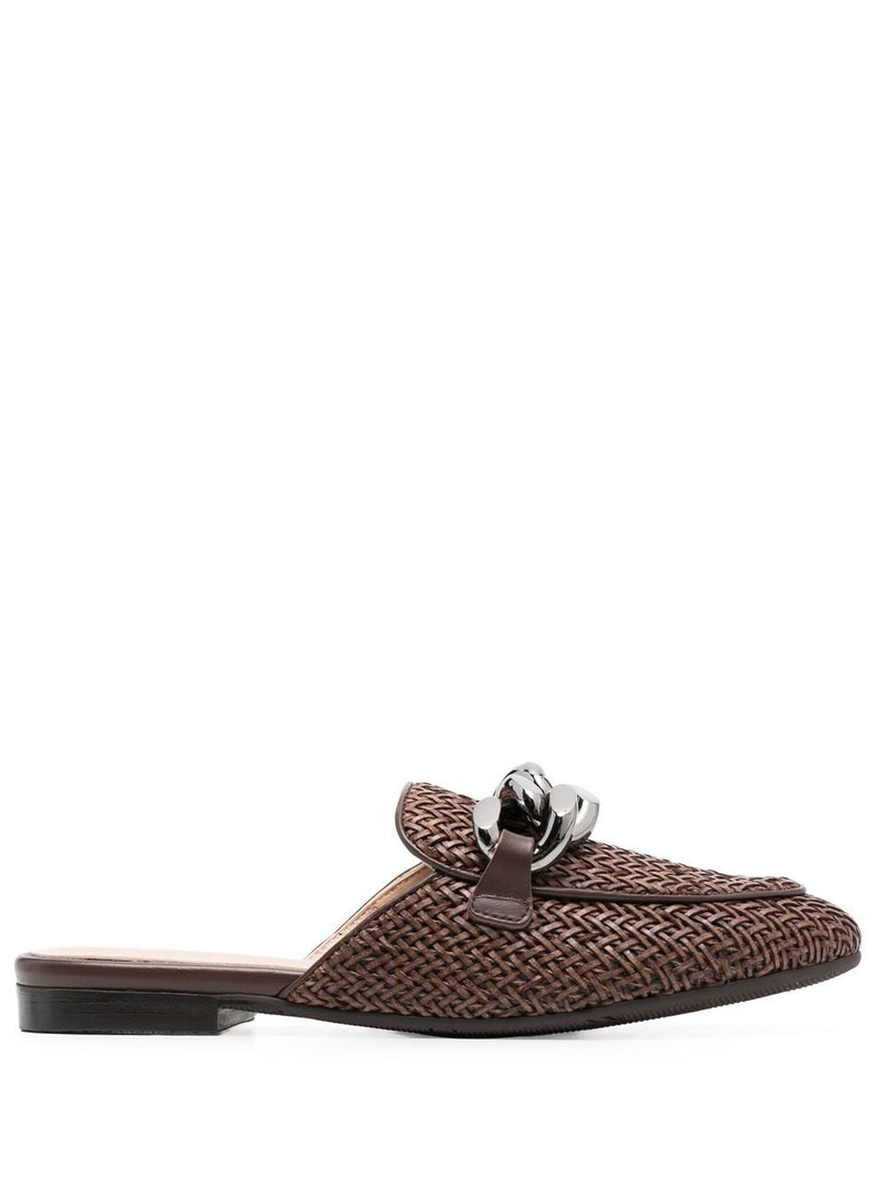 chain-detail slip-on mules 1