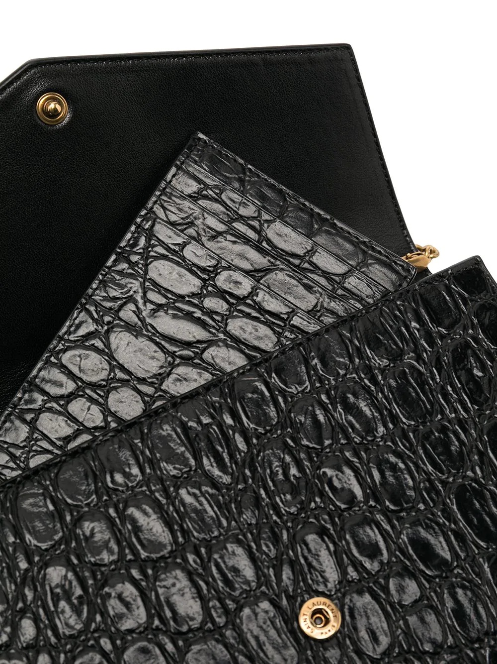 Uptown crocodile-effect chain wallet - 4