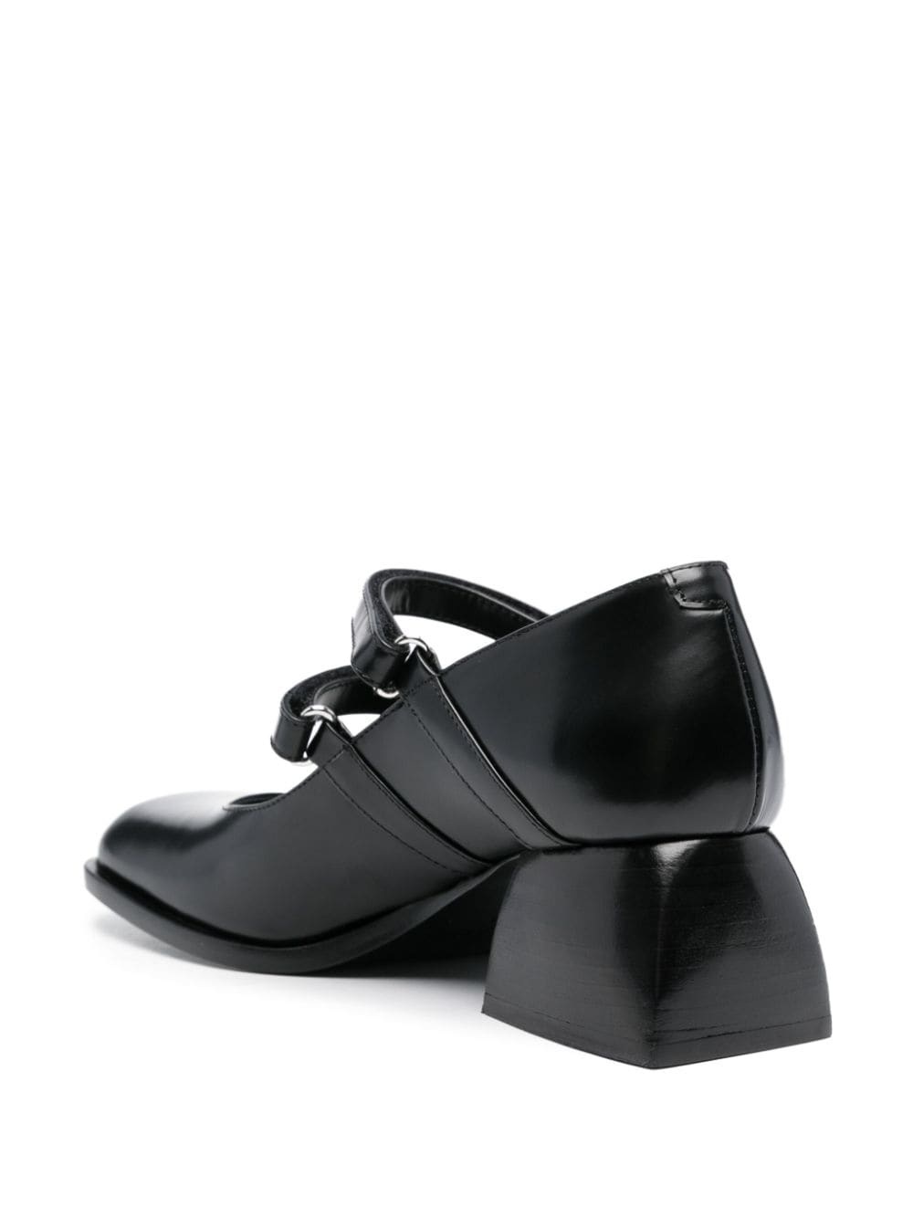 square-toe 50mm leather pumps - 3