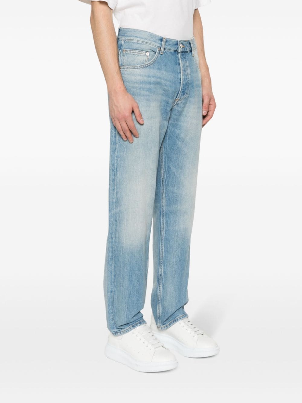 slim-fit faded jeans - 3