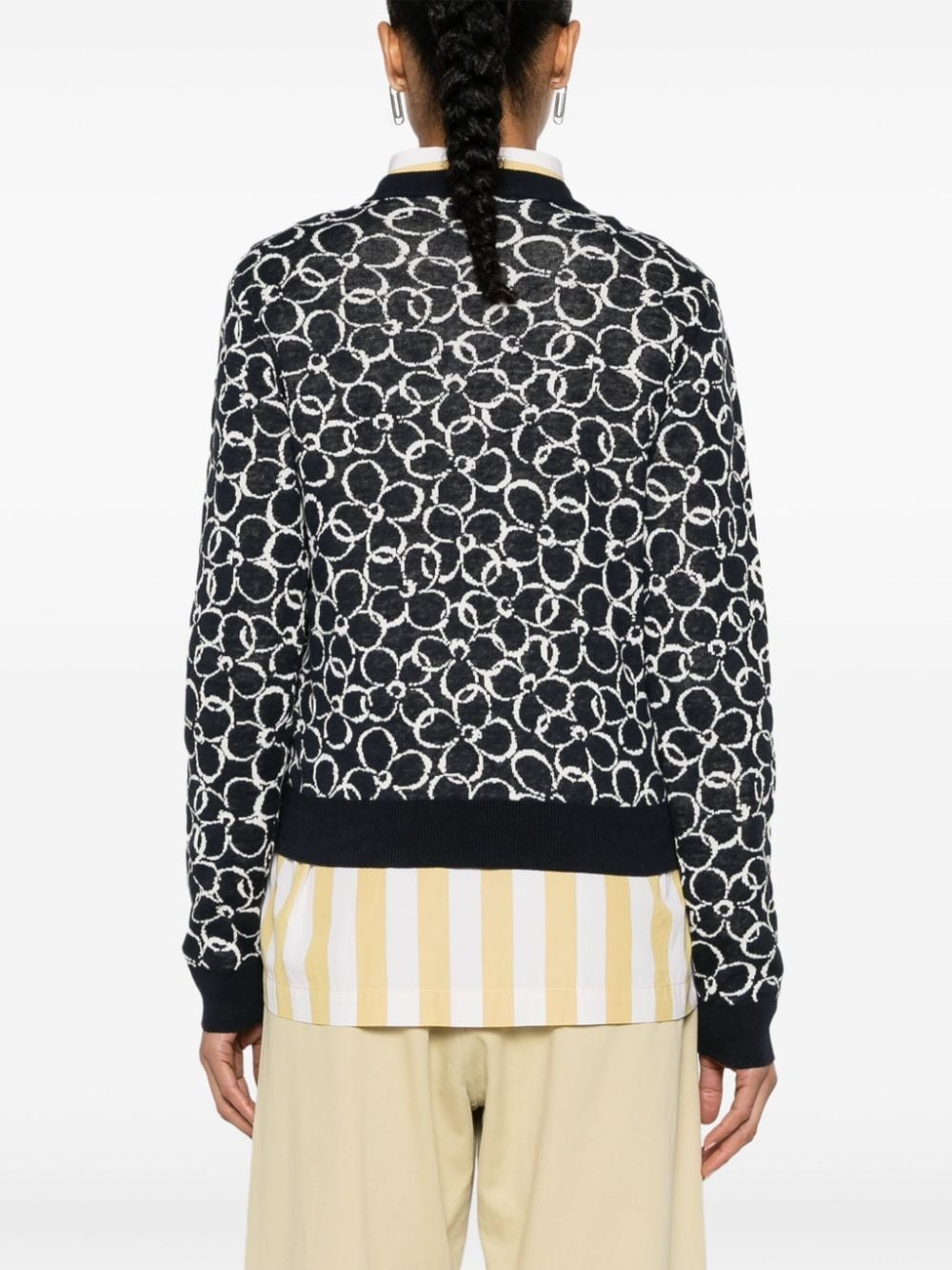 logo-appliqué floral jumper - 4