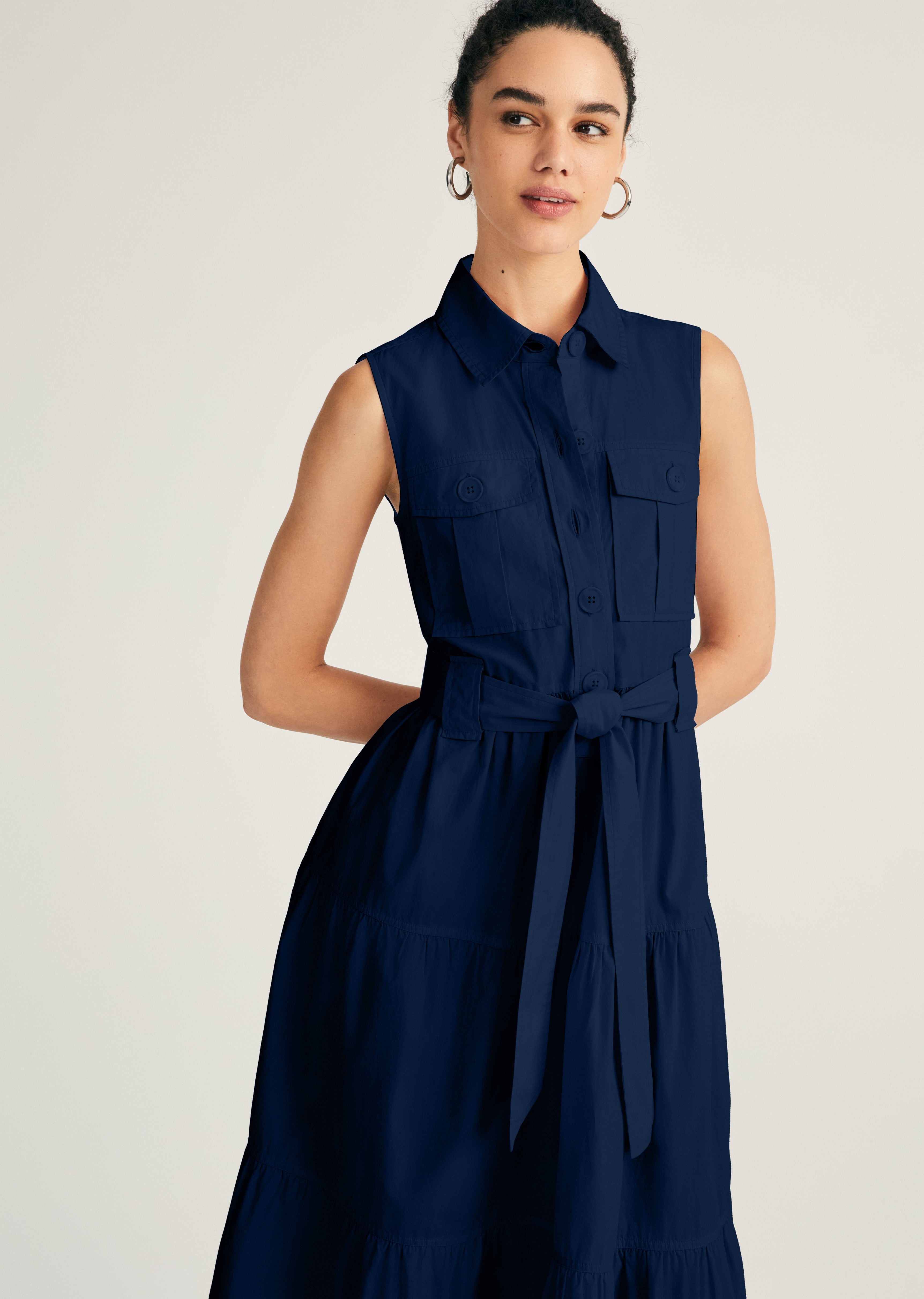 FLORENCE SLEEVELESS SHIRT DRESS - 2