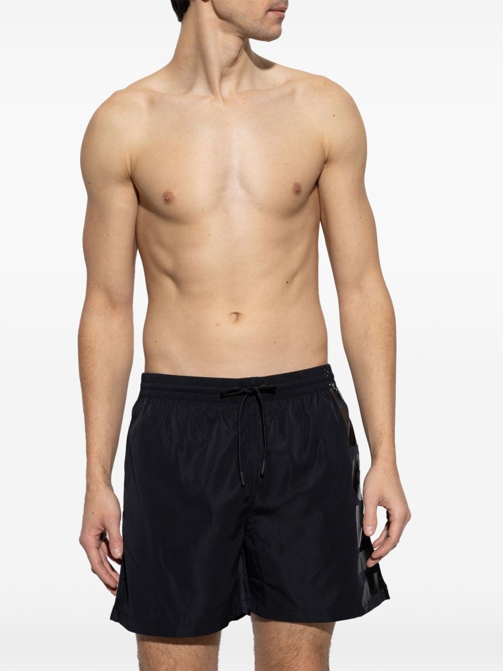 logo-print swim shorts - 2